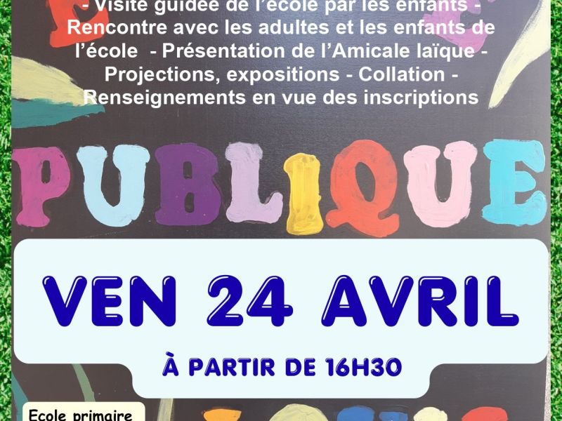 Portes ouvertes Ecole publique Louis Baldi